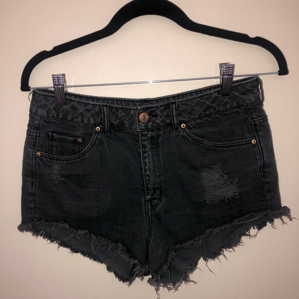 H&M Divided Charcoal Cutoff Jean Shorts UEC